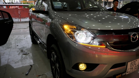 Độ đèn LED Gầm Mazda BT50 | Aozoom Wolf Light + Eage Light 
